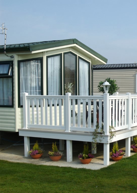Static Caravan and Decking